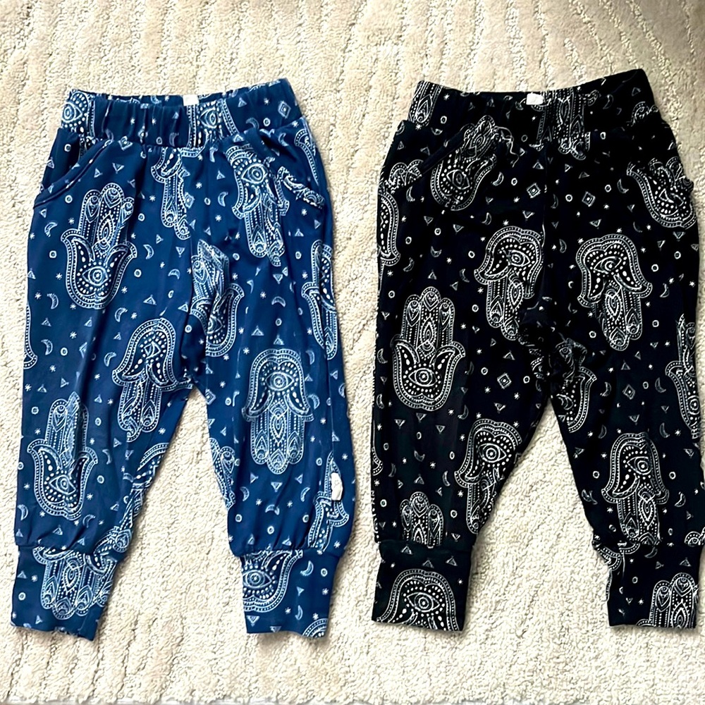 PixieLane Denny’s x Lester’s Hamsa Harem Jogger Pants Lot of 2